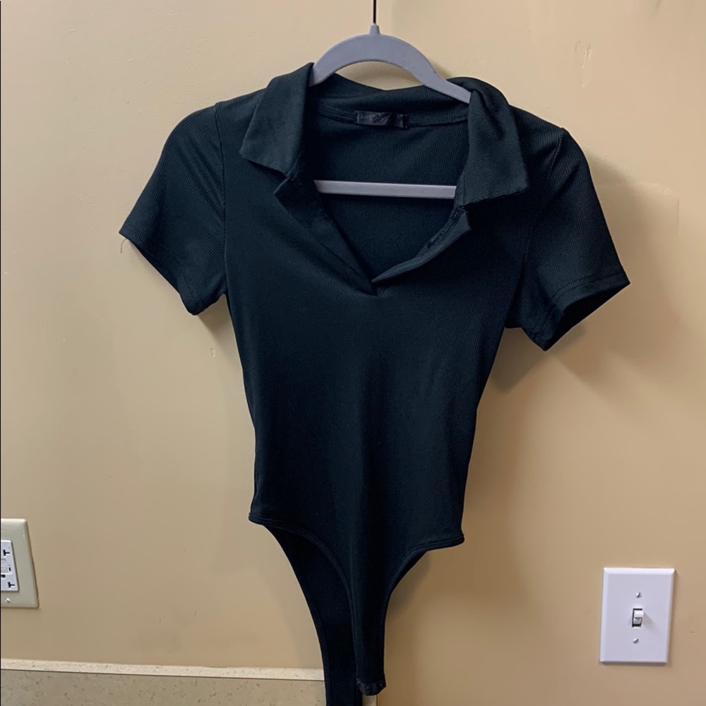 Black Short Sleeve Bodysuit